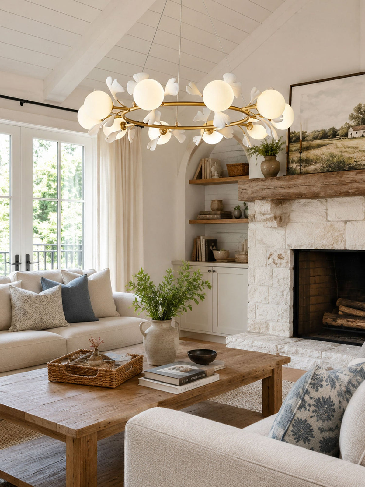 Gingko Orb Chandelier