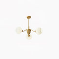 Ribbed Glass Ball Chandelier