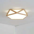 Diamond Wooden Ceiling Lamp