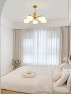 Wooden Cotton Balls Chandelier