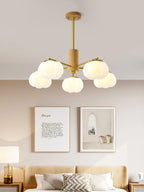 Wooden Cotton Balls Chandelier