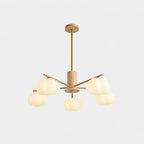 Wooden Cotton Balls Chandelier