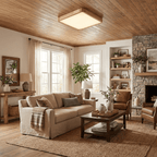 Wooden Geometric Ceiling Light