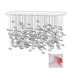 Multicolor Crystal Maple Leaf Chandelier