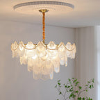 Pearl Glass Shell Chandelier