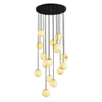 Alabaster Balls Cluster Chandelier