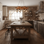Nautical Industrial Style Wooden Chandelier
