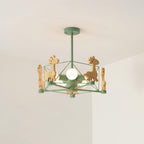 Lovely Deer Wooden Chandelier