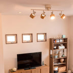 Wooden Adjustable Spot Ceiling Lamp