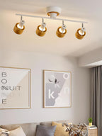 Wooden Adjustable Spot Ceiling Lamp