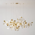 Gold White Leaves Combination Gingko Chandeliers