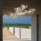 Gold White Leaves Combination Gingko Chandeliers