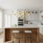 Gold White Leaves Combination Gingko Chandeliers