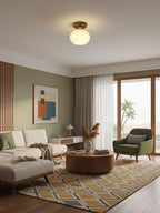 White Shell Ceiling Lamp