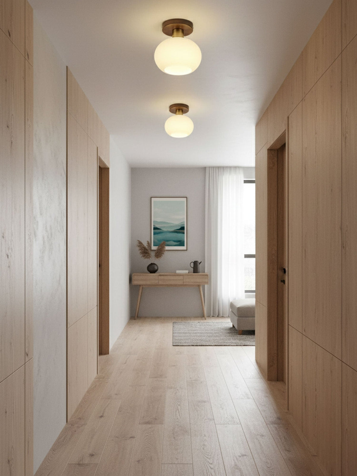 White Shell Ceiling Lamp