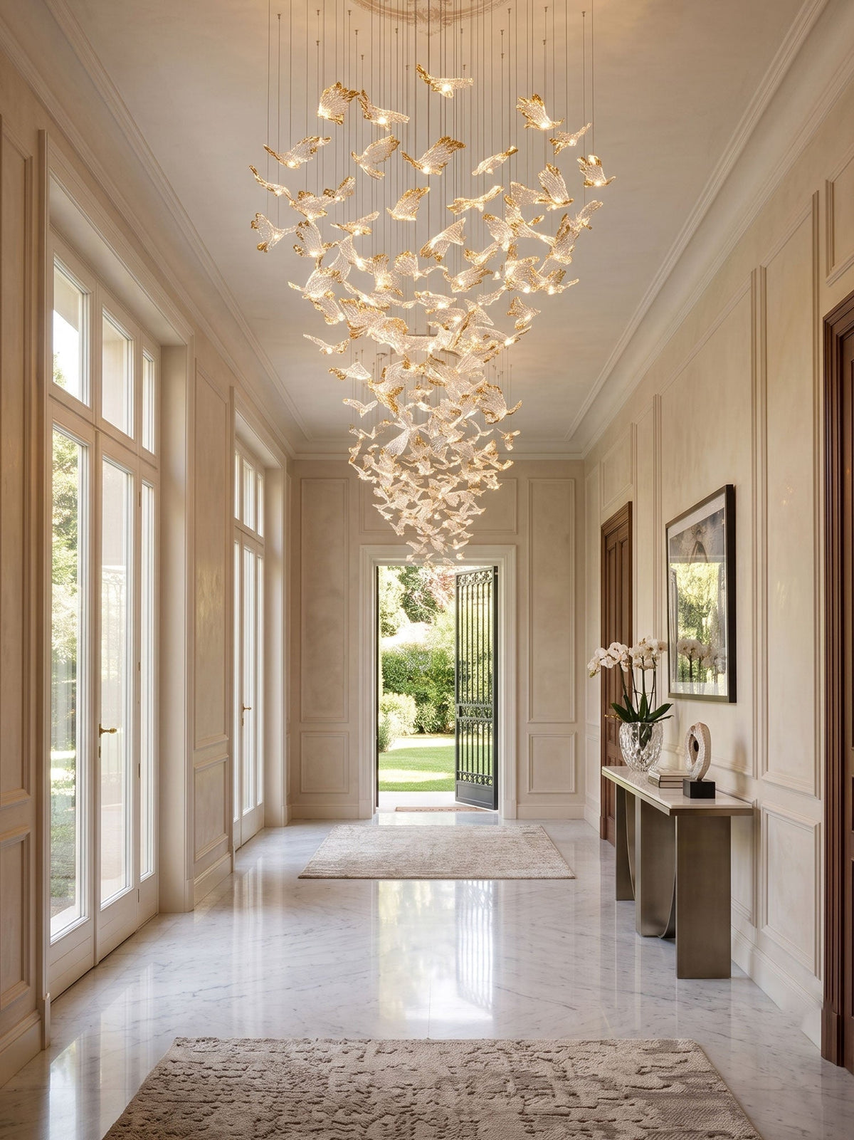 Frosted Petals Frozen Chandelier