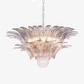 Glass Palmette Transparent Chandelier