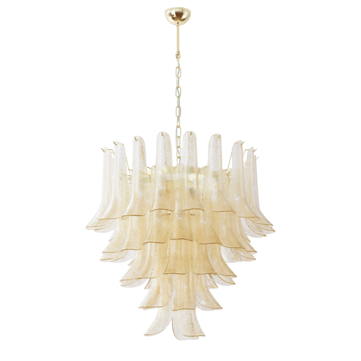 Glass Amber Lily Chandelier