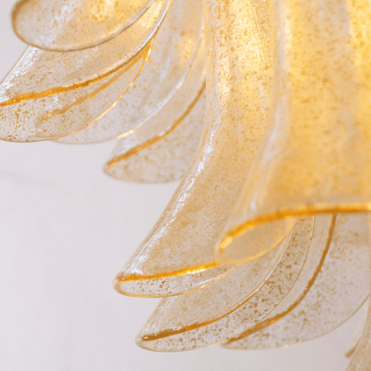 Glass Amber Lily Chandelier