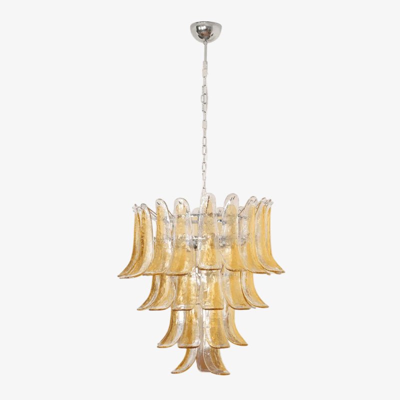 Glass Amber Lily Chandelier