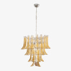Glass Amber Lily Chandelier