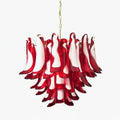Red Glass Petals Chandelier