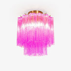 Fiora Purple Glass Ceiling Lamp