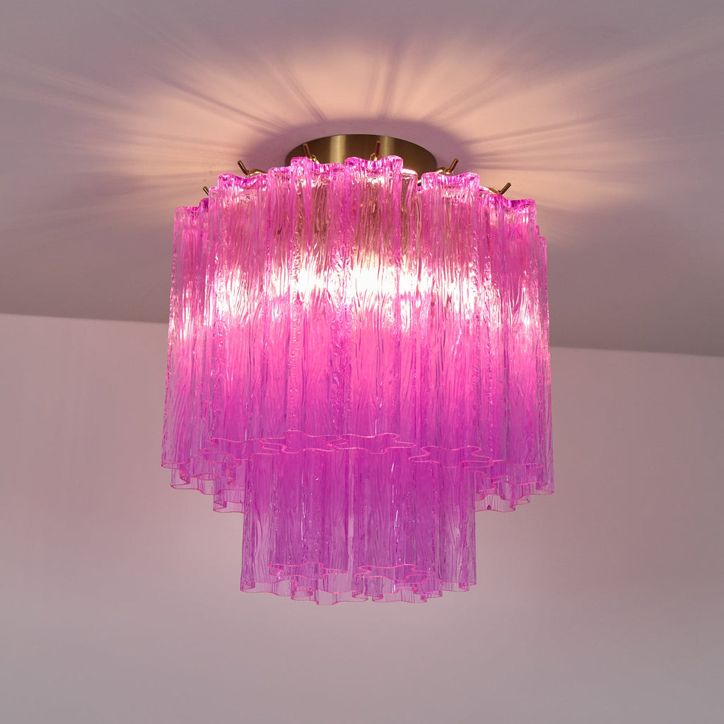 Fiora Purple Glass Ceiling Lamp