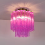 Fiora Purple Glass Ceiling Lamp