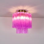 Fiora Purple Glass Ceiling Lamp