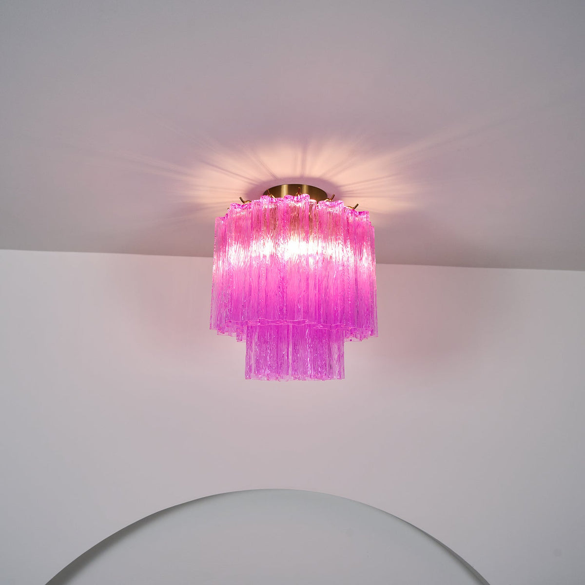 Fiora Purple Glass Ceiling Lamp