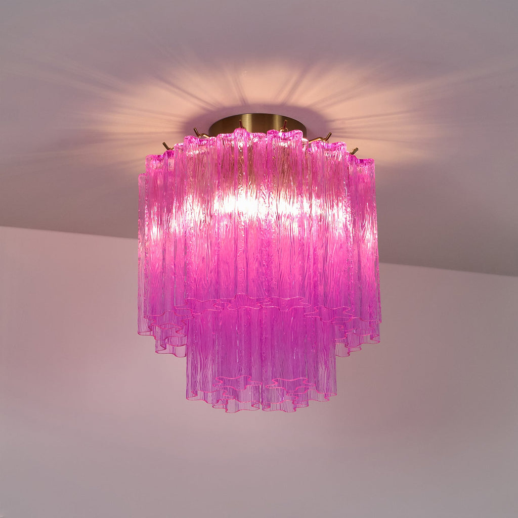 Fiora Purple Glass Ceiling Lamp