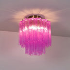 Fiora Purple Glass Ceiling Lamp