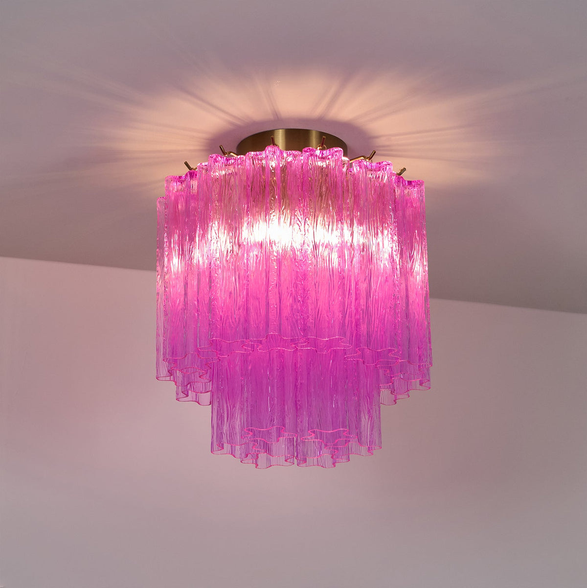 Fiora Purple Glass Ceiling Lamp
