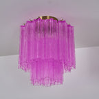Fiora Purple Glass Ceiling Lamp