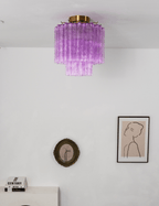 Fiora Purple Glass Ceiling Lamp