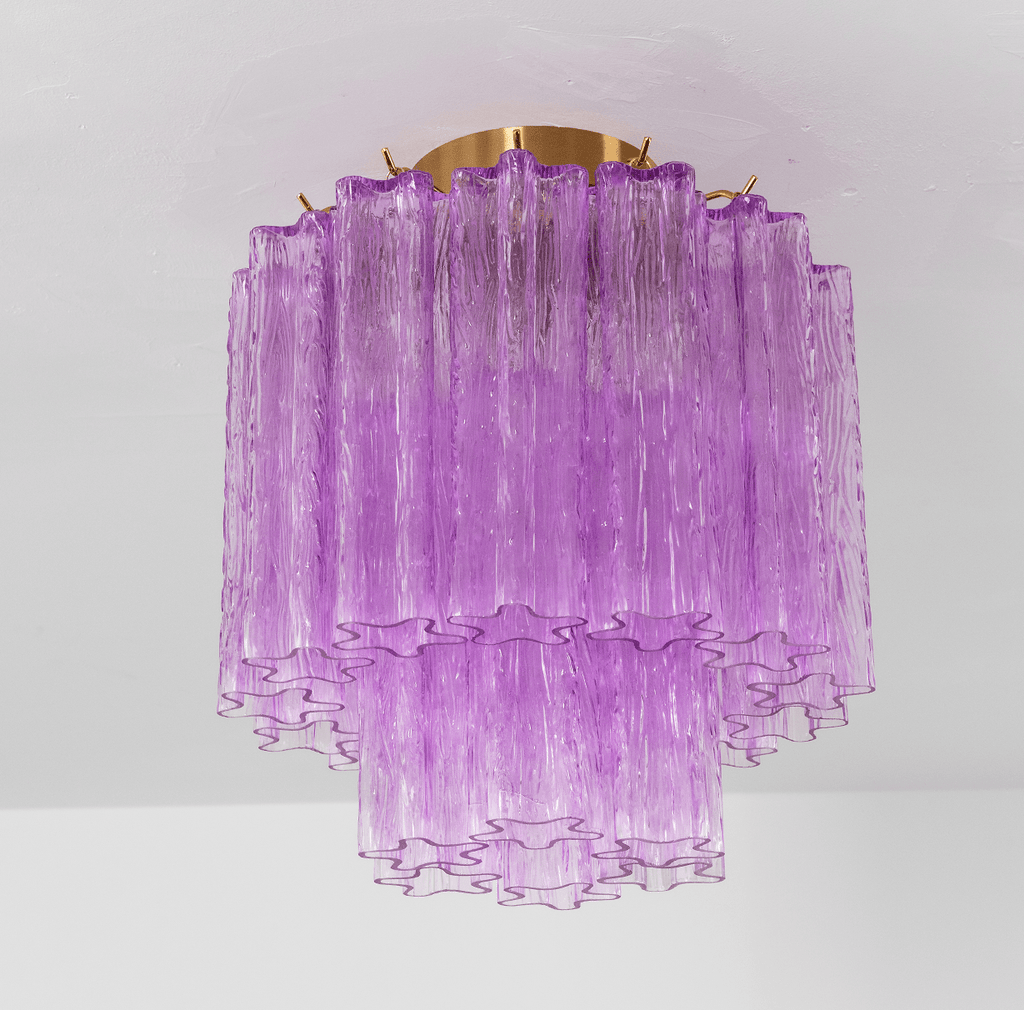 Fiora Purple Glass Ceiling Lamp