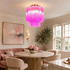 Fiora Purple Glass Ceiling Lamp
