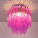 Fiora Purple Glass Ceiling Lamp