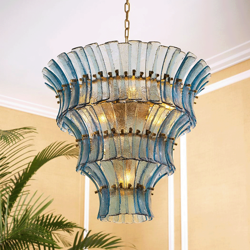 Calyra Tiered Glass Chandelier