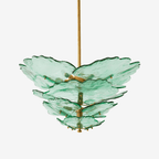Verdant Petal Glass Chandelier