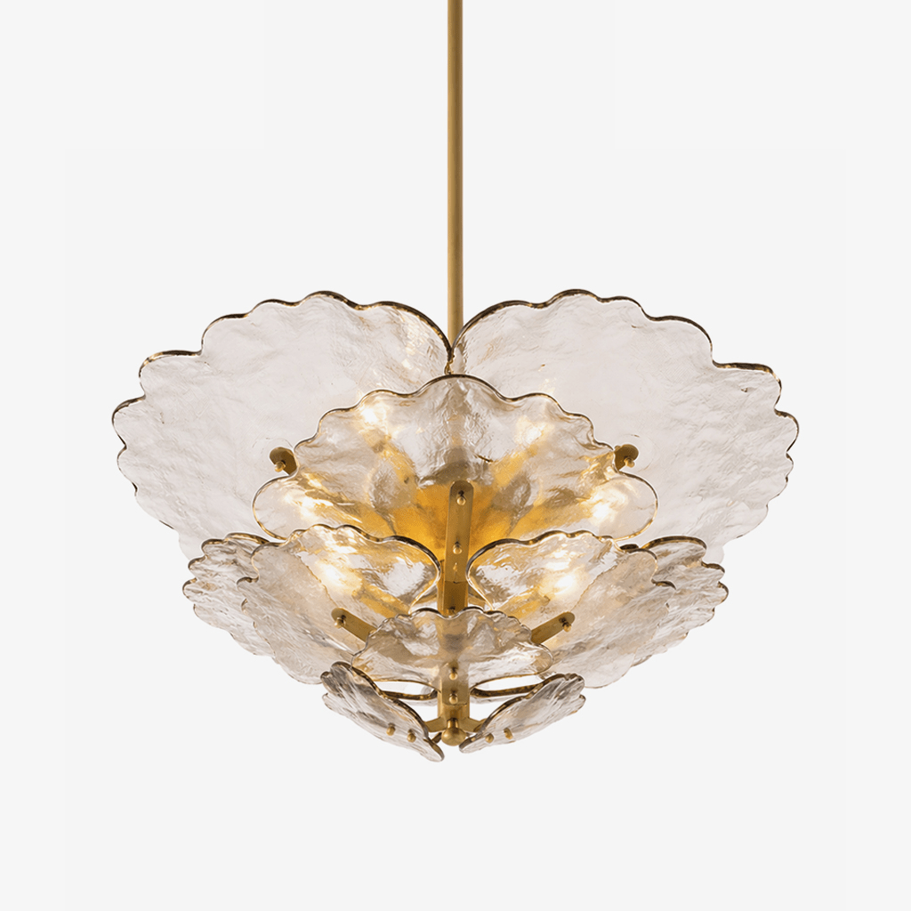 Verdant Petal Glass Chandelier