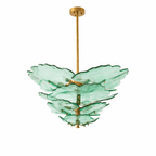 Verdant Petal Glass Chandelier