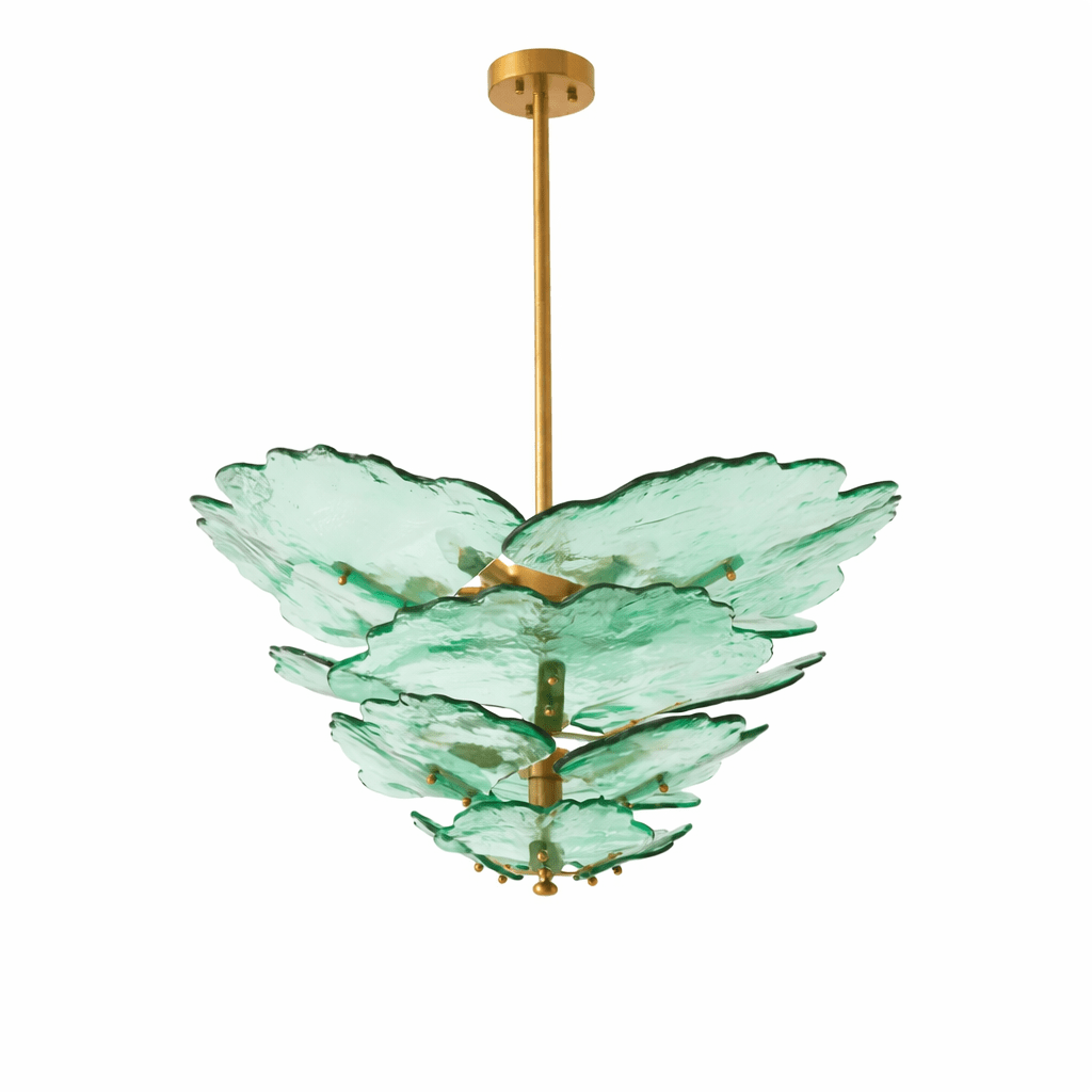 Verdant Petal Glass Chandelier