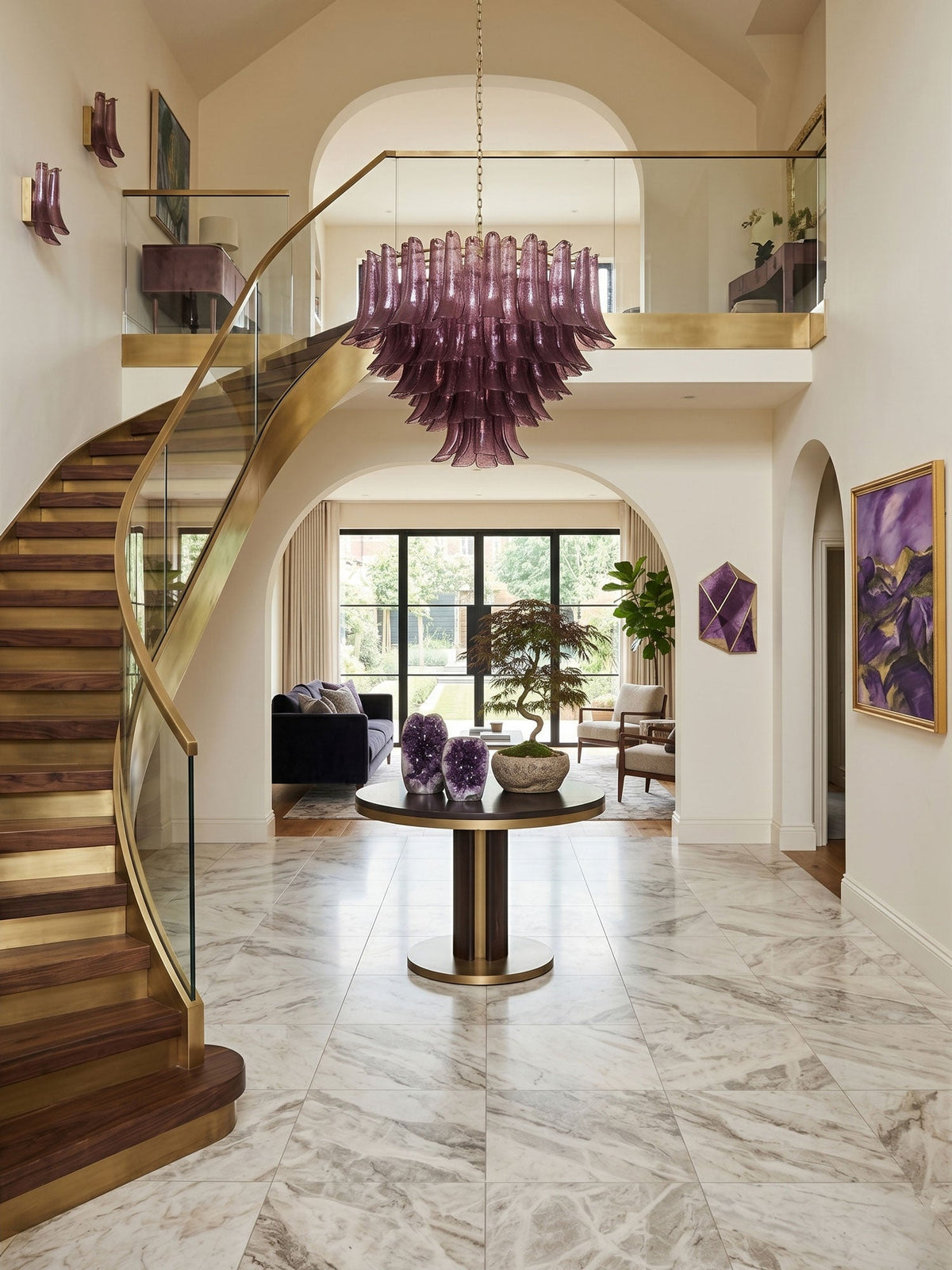Amethyst Bloom Chandelier