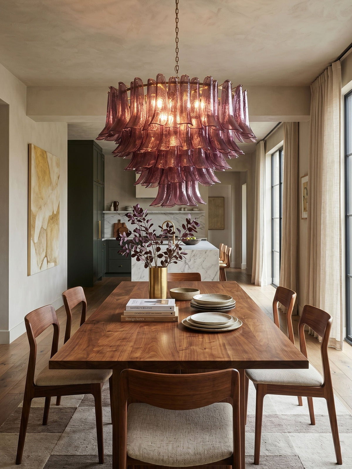 Amethyst Bloom Chandelier