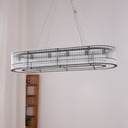Glass Tube Ring Chandelier