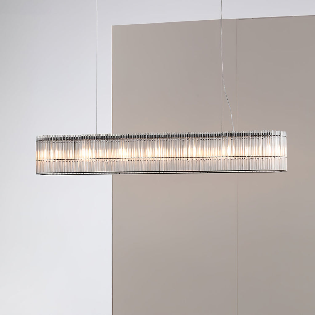 Glass Tube Ring Chandelier