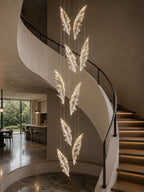 Falling Leaves Glass Chandelier