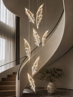 Falling Leaves Glass Chandelier